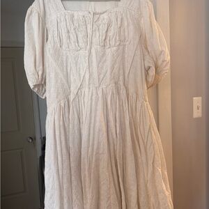 White Puff Sleeve Dress
